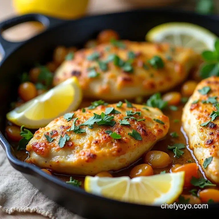 Lemon Herb Chicken and Veggie Skillet