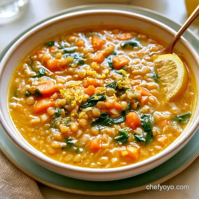 Lemony Lentil and Chard Soup in 45 Minutes