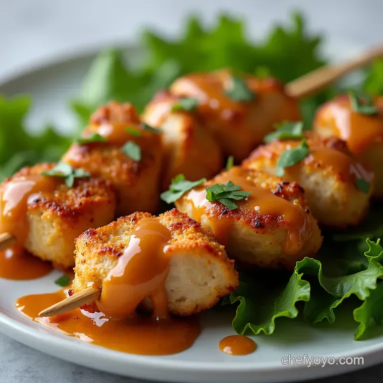 Low Syn Chicken Satay Skewers with Speedy Peanut Drizzle