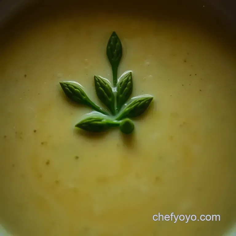 Luscious Cream of Asparagus Soup: a Velvety Green Delight presentation