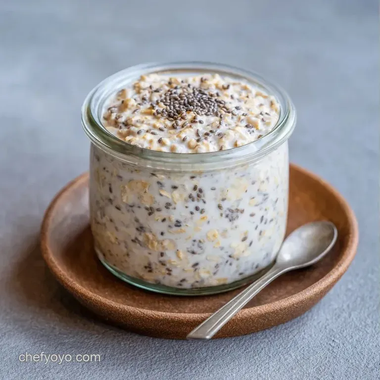 A row of glass jars filled with layered oats, seeds, and vibrant raspberries on a clean white marble surface