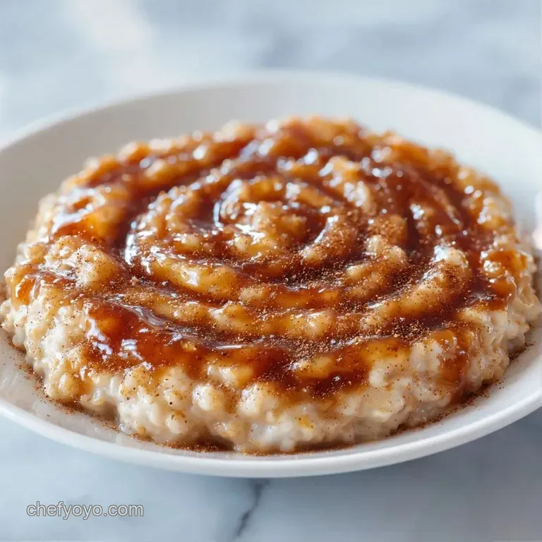 A rustic white bowl of warm, golden porridge beside a silver spoon and a small pitcher of glistening maple syrup.