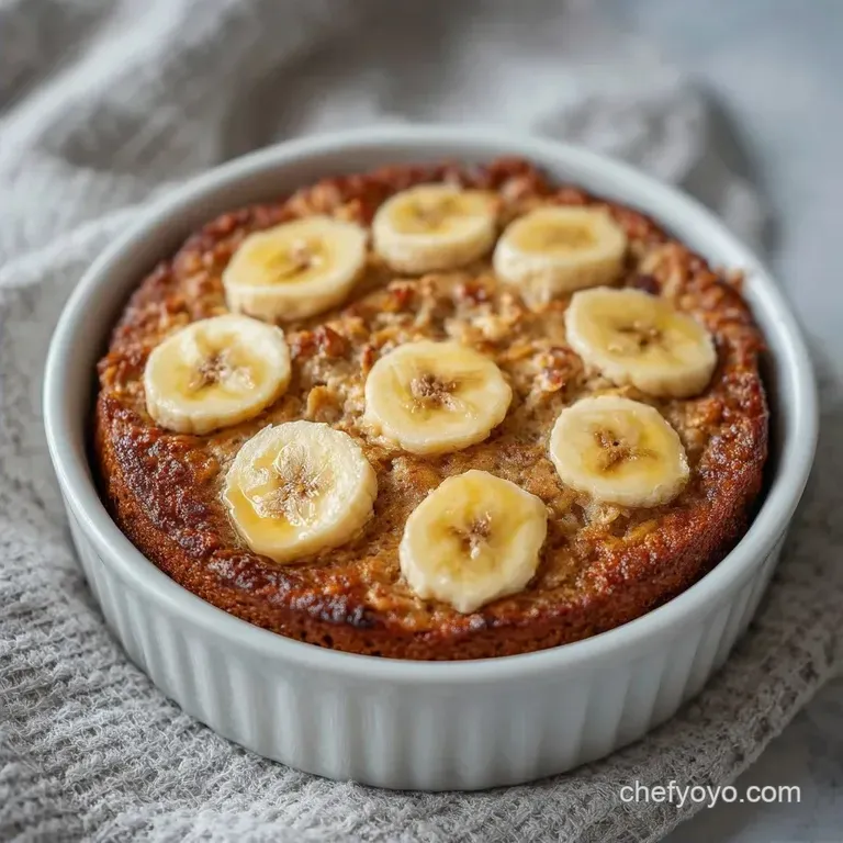 Mashed Banana Breakfast Oats: Baked and Golden
