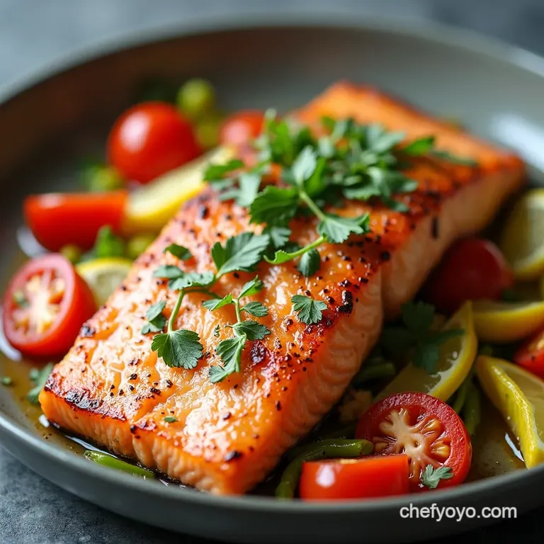 Mediterranean Baked Salmon with Quinoa Roasted Vegetables