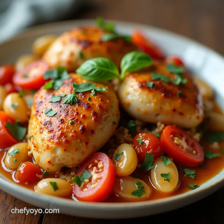 Mediterranean Crockpot Chicken with Lemon Herbs