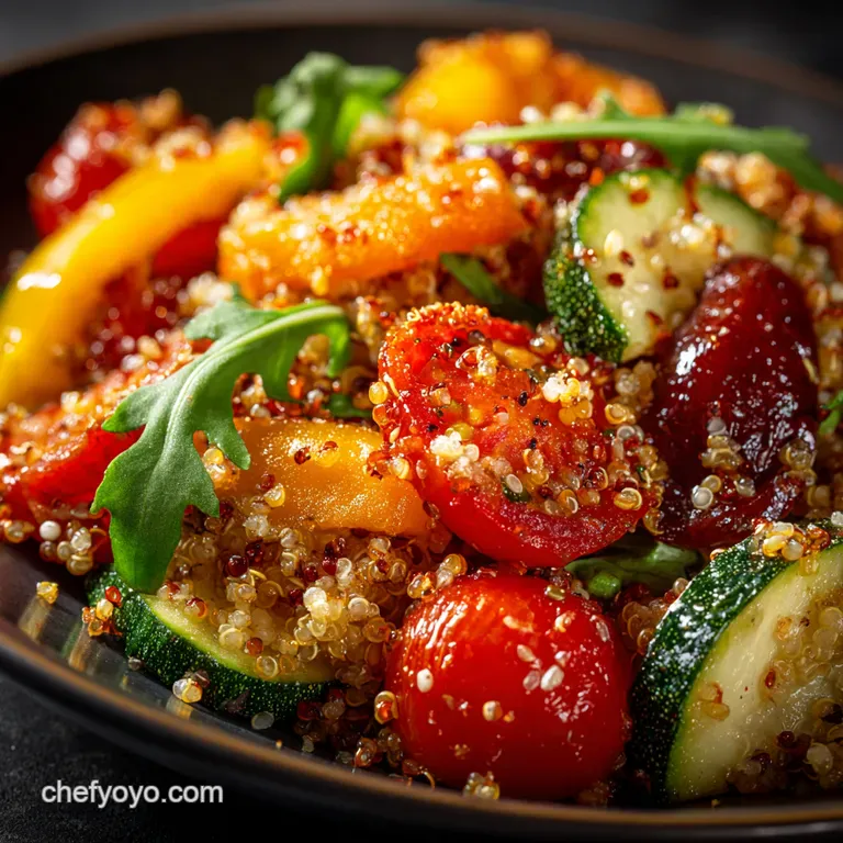 Mediterranean Quinoa Power Bowl Salad presentation