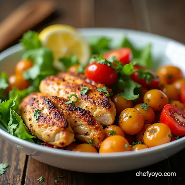 Mediterranean Roasted Chicken and Chickpea Power Bowl