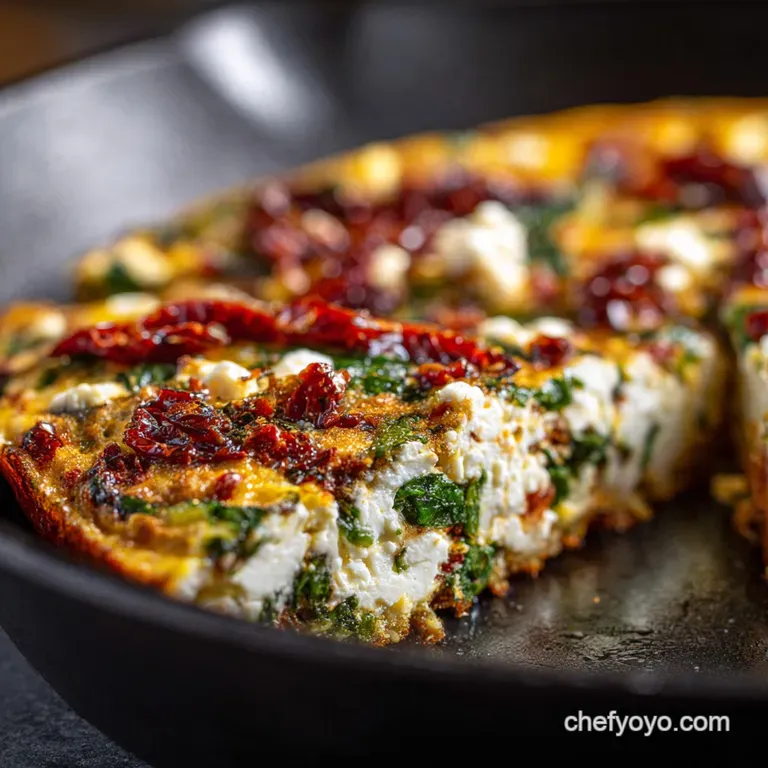 The Mediterranean Marvel Frittata Spinach Feta and SunDried Tomato