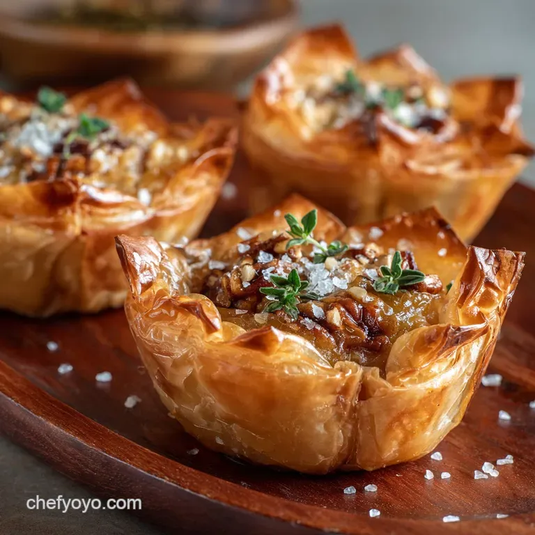 Mini Pecan Phyllo Tarts: The Flaky Crisp Bite of Southern Comfort