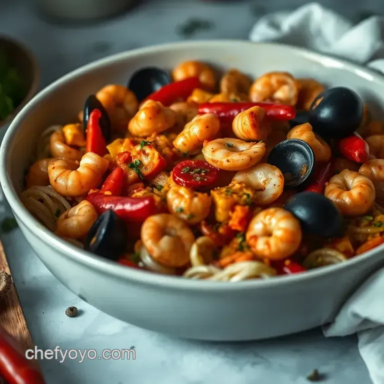 Mixed Shellfish Paella: A Taste of the Mediterranean presentation