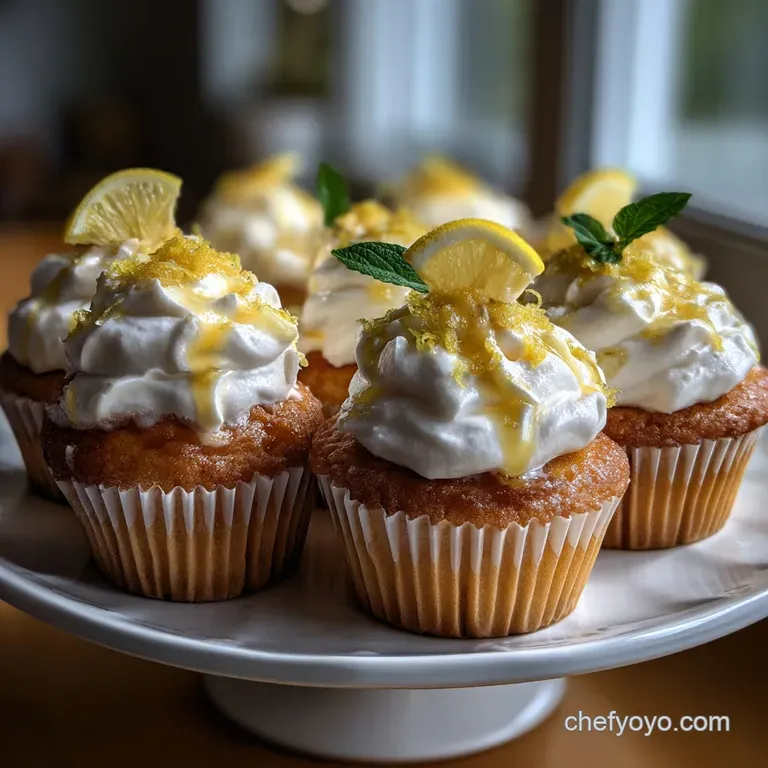 Moist Lemon Cupcakes from Scratch Fluffy Lemon Cup presentation