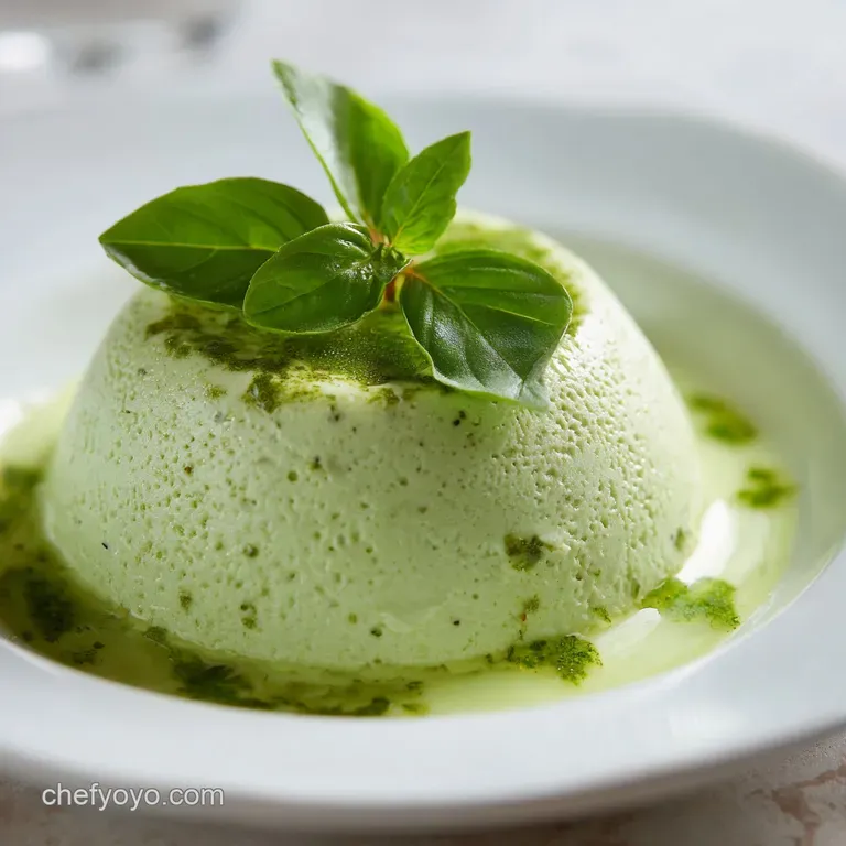 Mousse with Fresh Basil Dessert