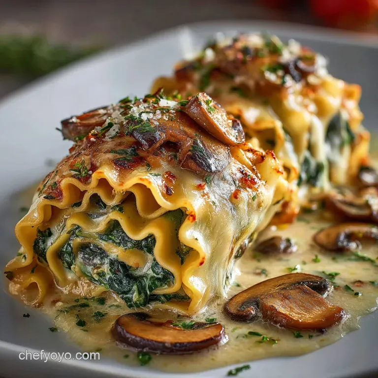 Mushroom Kale Lasagna Rolls: A Supper Club Classic