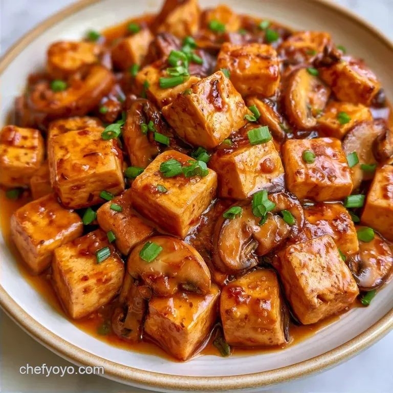 Mushroom Mapo Tofu with Shiitake