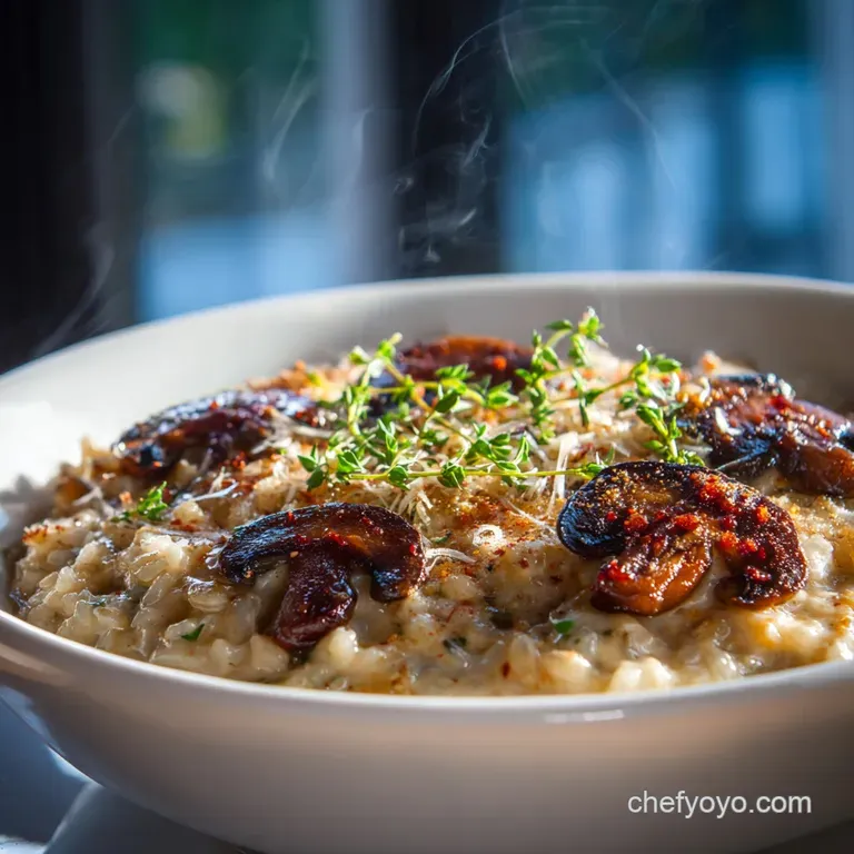 The Great Escape Risotto Ovenbaked Wild Mushroom Parmesan presentation