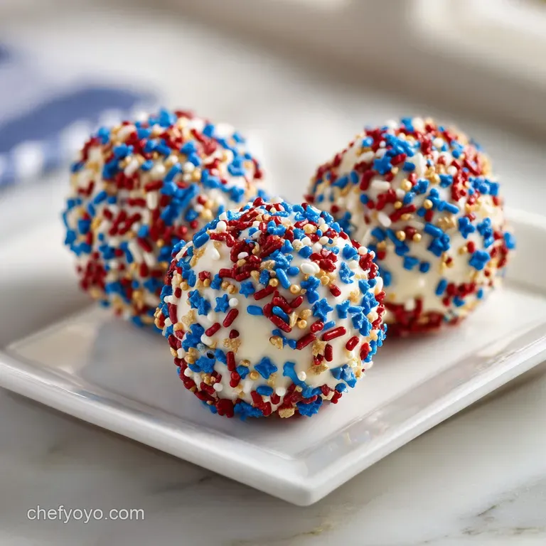 4th of July Truffles: Creamy and Patriotic