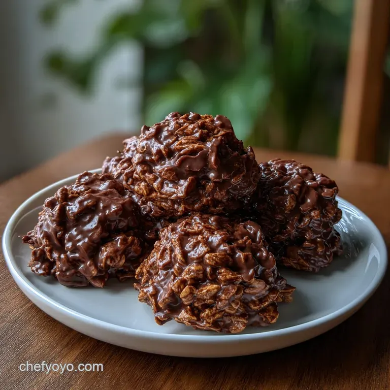 Easy No Bake Oats Cocoa Cookies