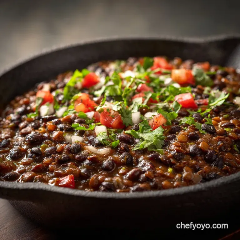 One Pot Cheesy Mexican Lentils Black Beans and Ric the Ultimate Meatless Meal presentation