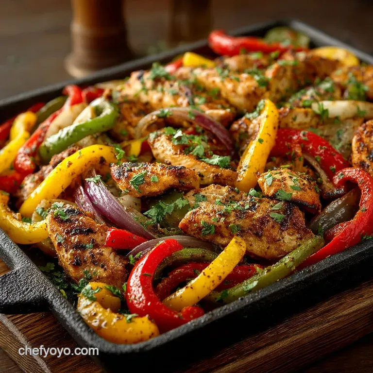 Cheeky Chicken Onepan Sheet Pan Chicken Fajitas presentation