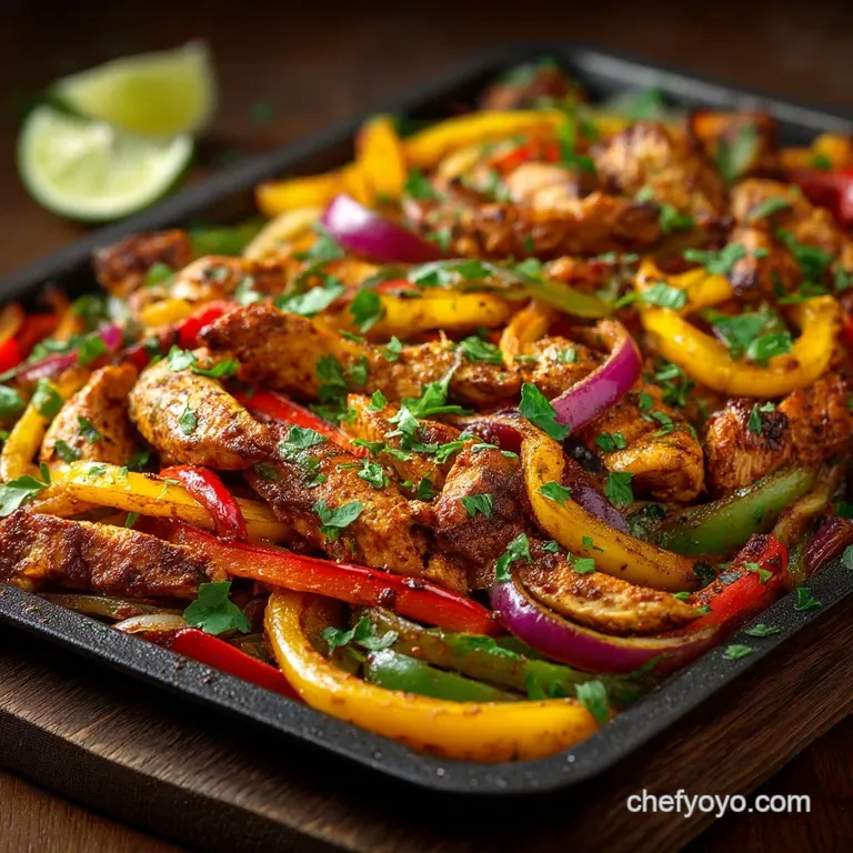 Cheeky Chicken OnePan Sheet Pan Chicken Fajitas