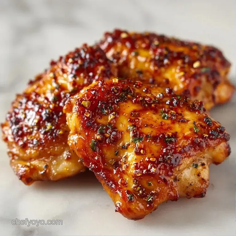 Perfectly browned chicken thighs served alongside vibrant glazed carrots on a minimalist white dinner plate.