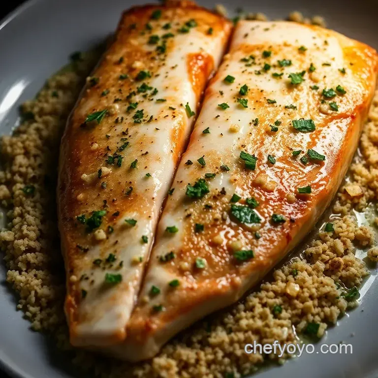 Oven-Baked Mahi Mahi with Lemon Herb Crust presentation