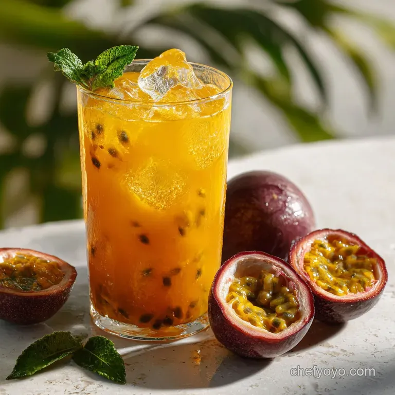 Passion Fruit Iced Tea: Zesty Tropical Escape