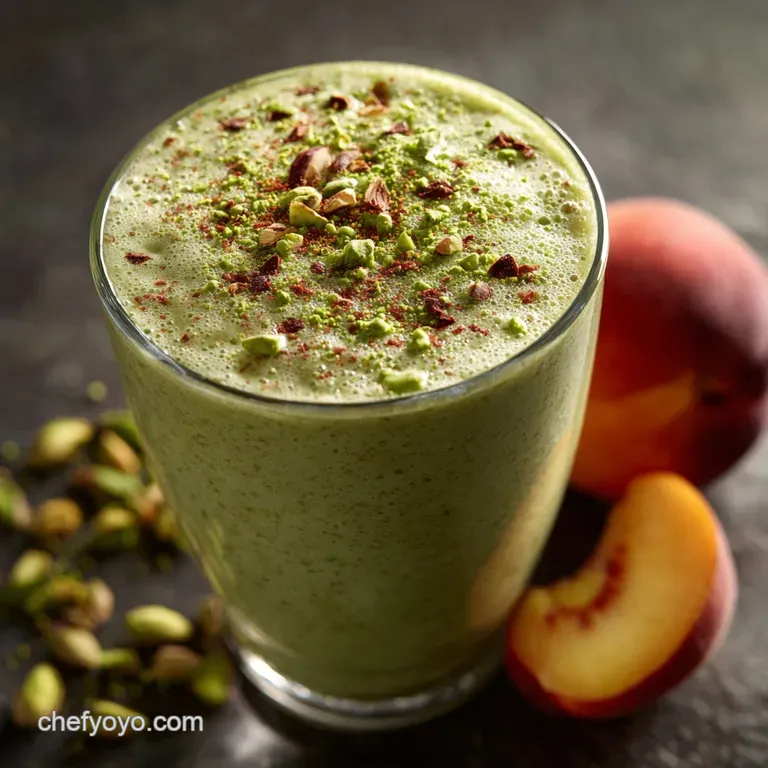 Refreshing Peach Green Tea Smoothie Your Vibrant Summer Breakfast Shake presentation