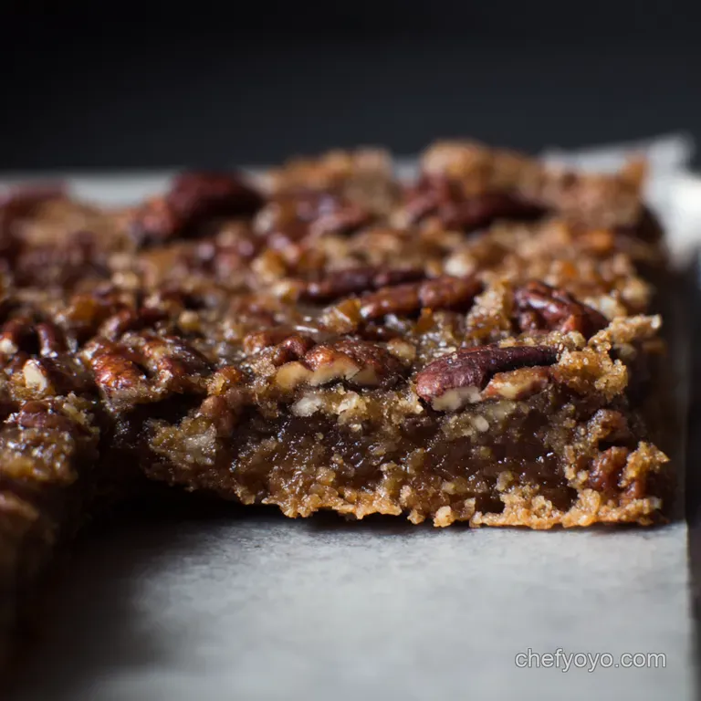 Pecan Pie Bars Southern Comfort Sliceable Shareable presentation