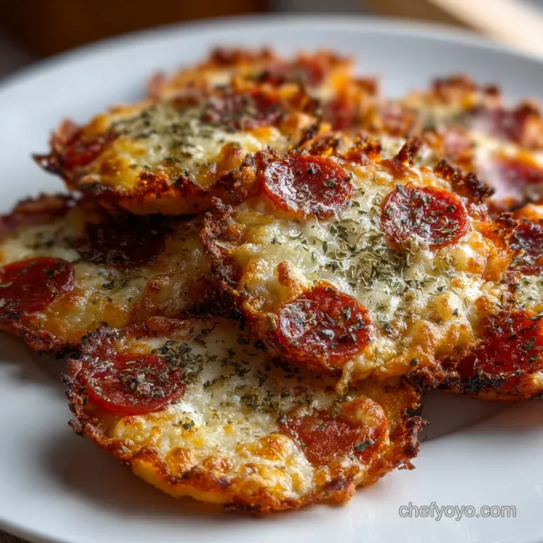 Pepperoni and Cheese Crisps: Savory and Baked