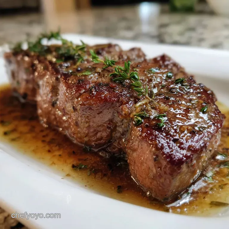 Sirloin Tip Steak: Pan-Seared with Thyme-Butter Jus