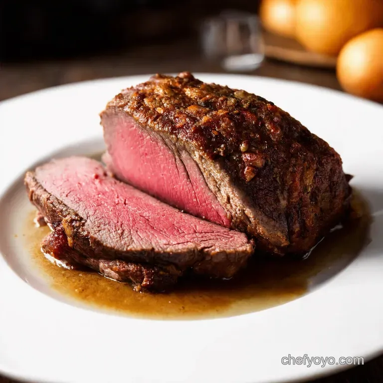 Perfectly Pink Roast Beef with Yorkshire Puddings and Gravy