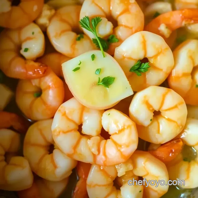 Perfectly Steamed Shrimp with Garlic Butter Sauce presentation