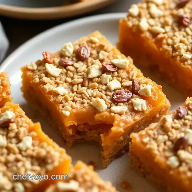 Persimmon Oatmeal Bars presentation
