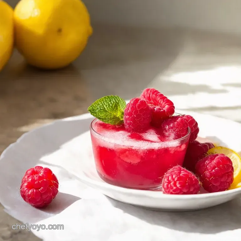 Pink Perfection Homemade Raspberry Lemonade presentation