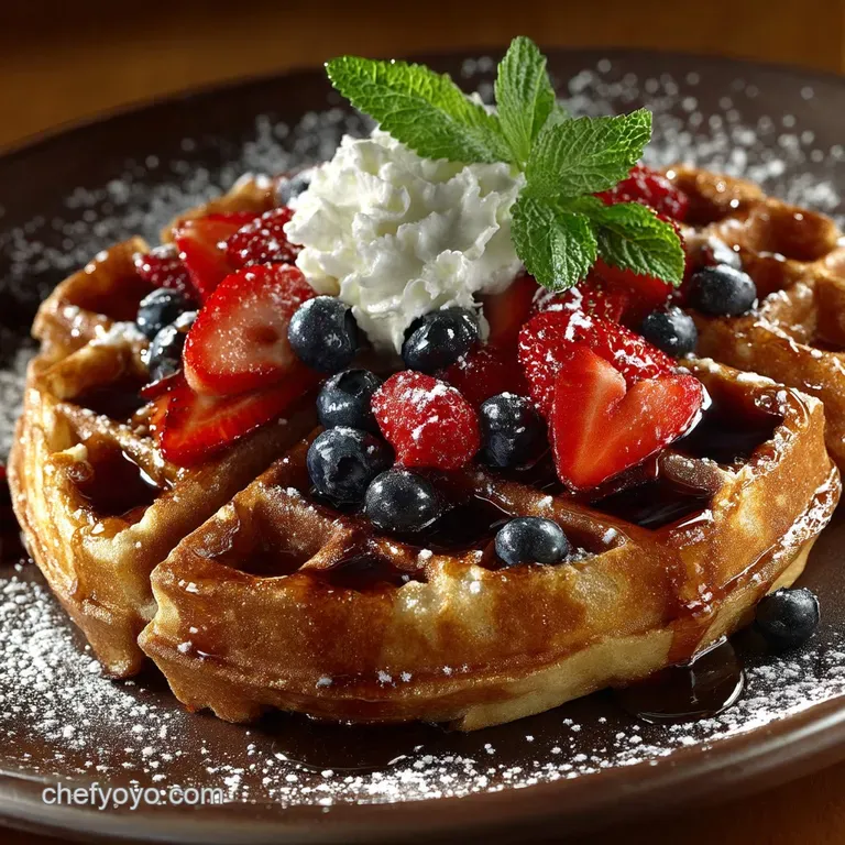 The Sunday Best Proper Crispy Buttermilk Waffles presentation