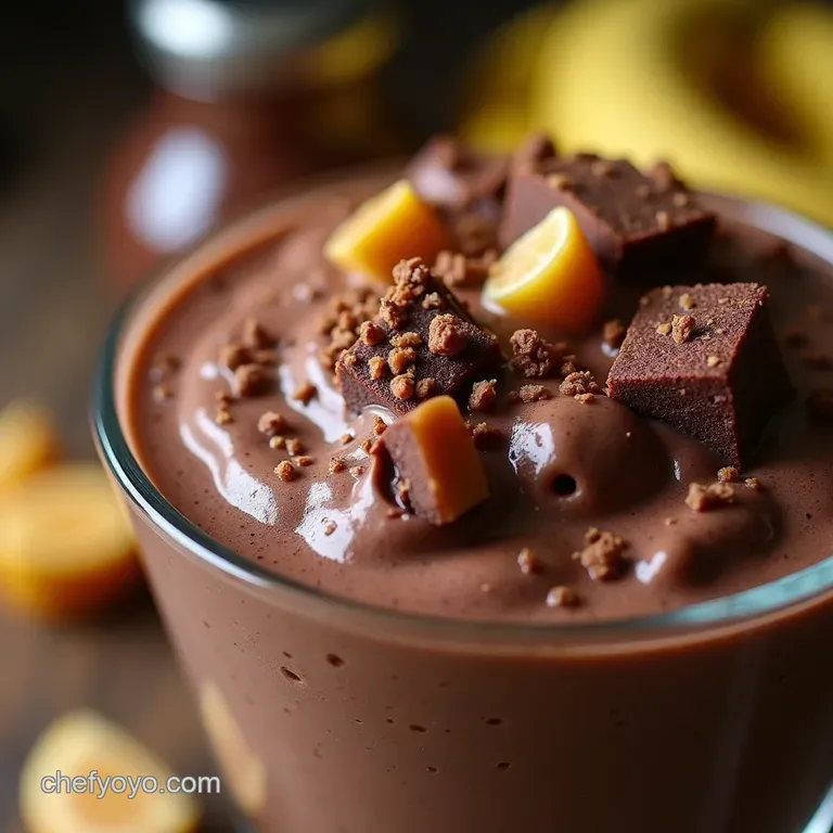 The Decadent Diet Secret HighProtein Chocolate Fudge Smoothie presentation