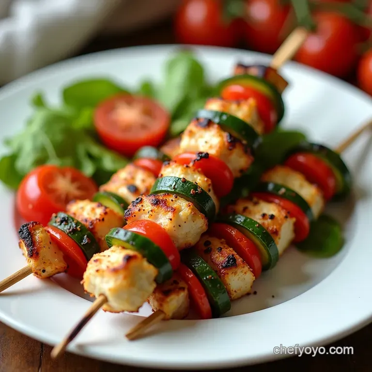 Protein Power Skewers Grilled Chicken and Veggie Feast