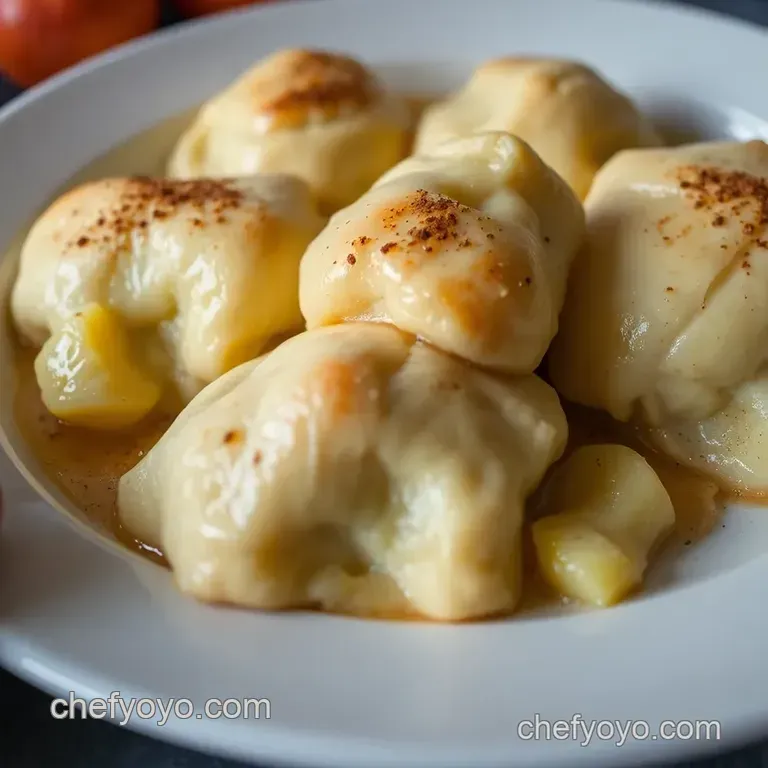 Quick and Delicious Apple Dumplings with Crescent Rolls presentation