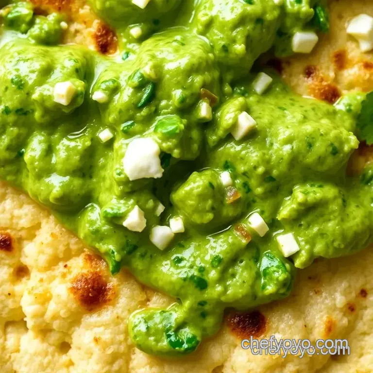 Quick Arepas with Zesty Cilantro Sauce presentation