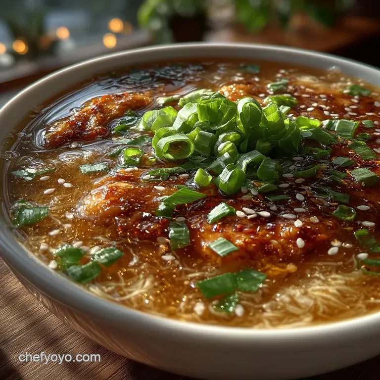 The Silken Stream Quick Classic Egg Drop Soup presentation