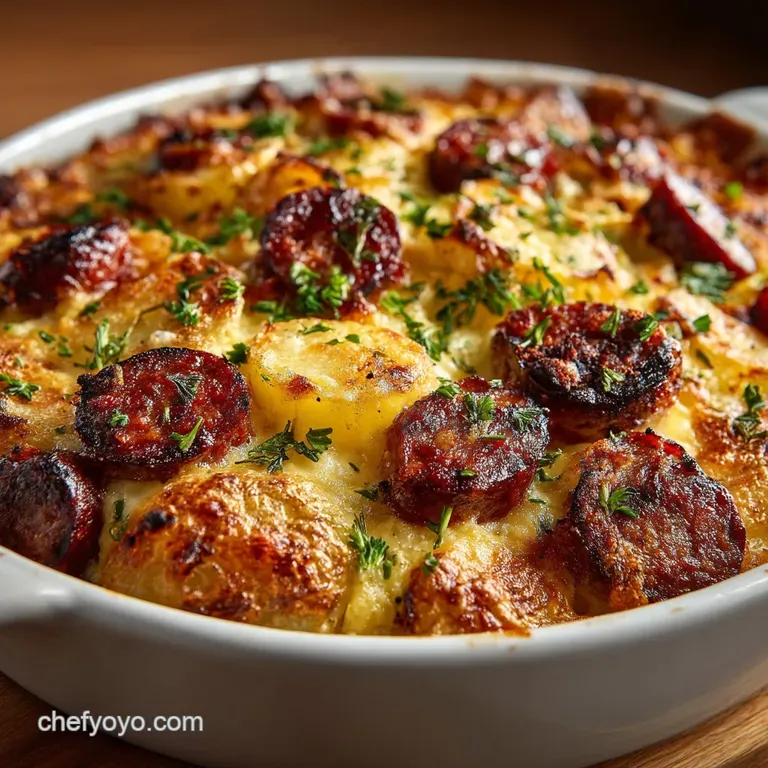 The Ultimate Cheesy Ranch Sausage Spud Bake Onepan Comfort presentation