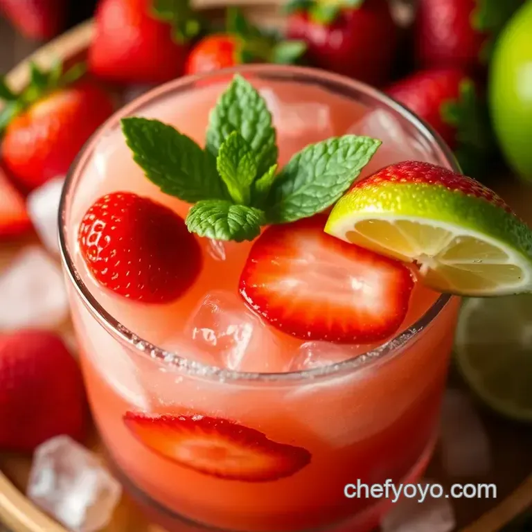 Refreshing Strawberry Daiquiri Cocktail Mix Recipe presentation