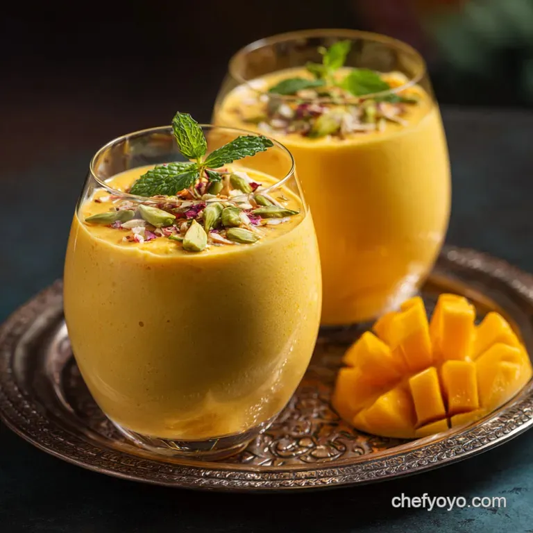 The Sunshine Sip Classic Indian Mango Lassi Restaurant Style