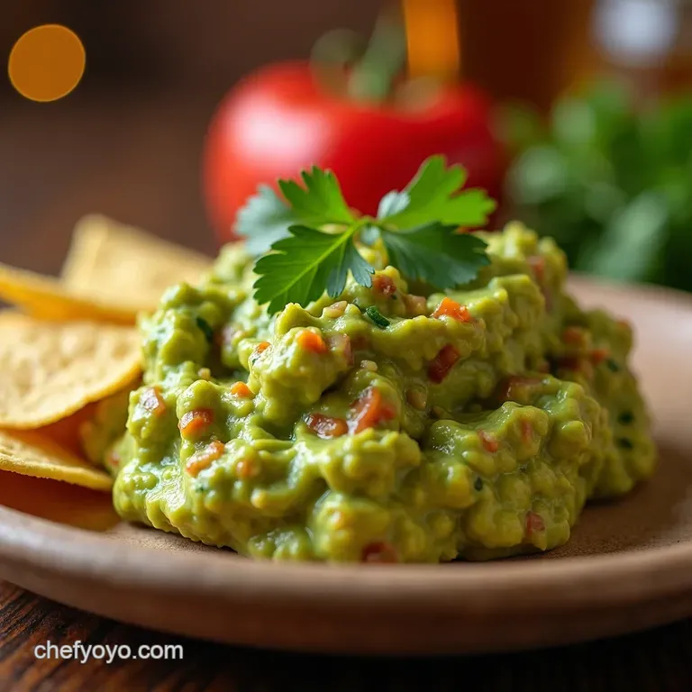 RestaurantStyle Smoky Chipotle Guacamole presentation
