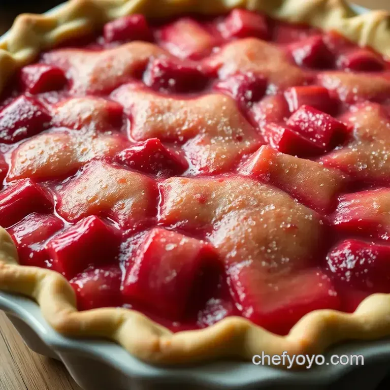 Rhubarb Pie Delight: A Classic British Treat presentation