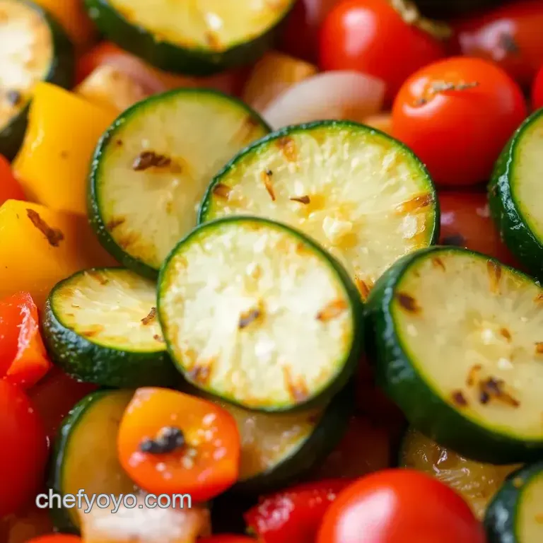 Roast Zucchini & Peppers with a Spicy Kick presentation