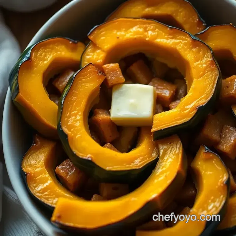 Roasted Acorn Squash with Maple Butter Glaze presentation