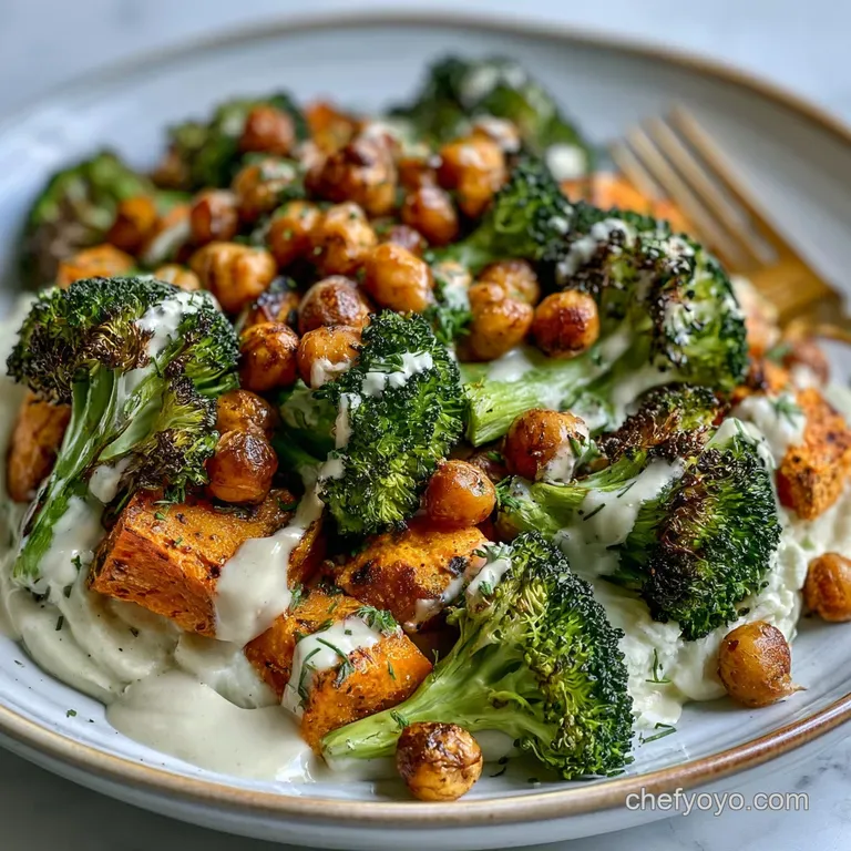 Roasted Bowl with Sauce: Creamy Tahini