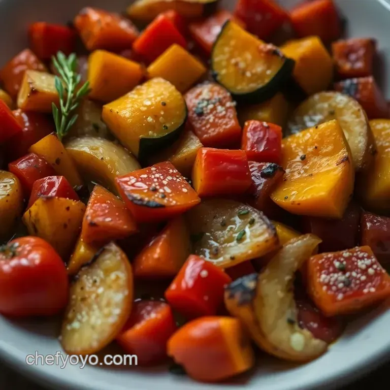 Roasted Coquina Squash Medley with Maple Glaze presentation